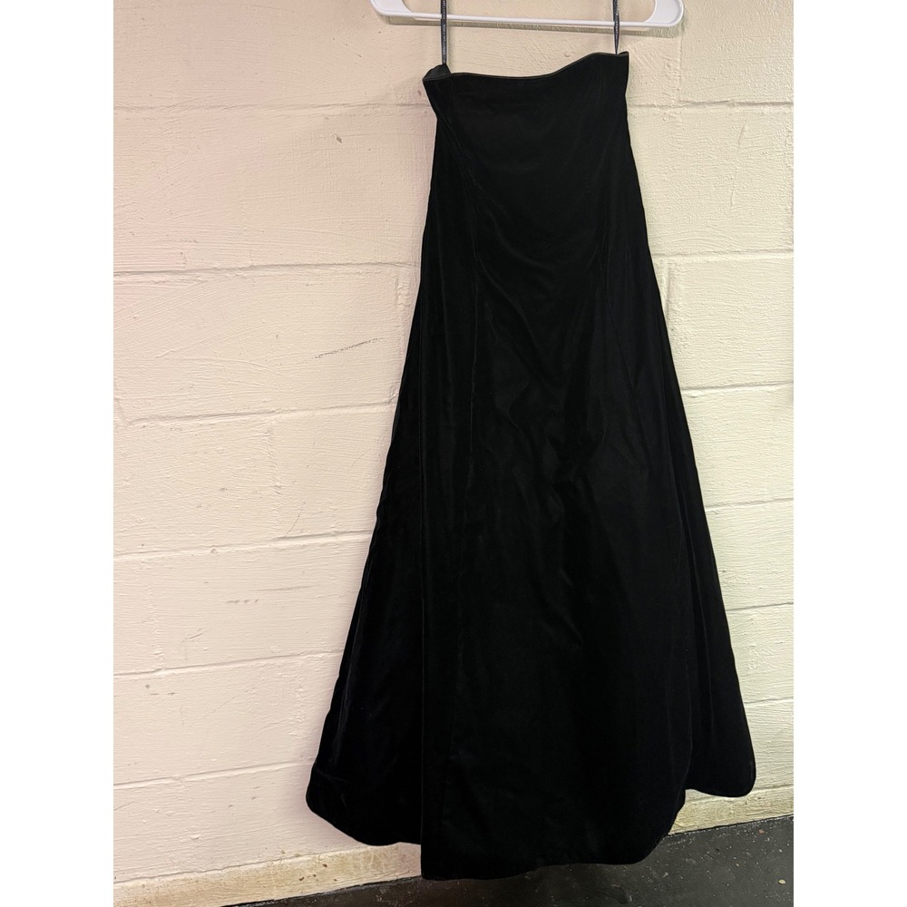 Scott McClintock Petite Black Velvet Strapless Gown Millennium 2000 size 10